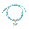 Starfish Shape Alloy Enamel Pendant Bracelets BJEW-JB09883-02-1