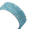 5Pcs 5 Style Natural Dyed White Jade & Pearl & Shell Star Beaded Stretch Bracelets Set BJEW-JB09495-05-5