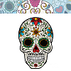 Halloween Theme Luminous Body Art Tattoos Stickers SKUL-PW0002-093-21-1