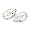 304 Stainless Steel Pendants STAS-I358-12P-03-2