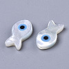 Natural White Shell Mother of Pearl Shell Beads X-SSHEL-N034-48-2