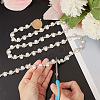 1 Yard Crystal Rhinestone Cup Chains with Plastic Pearl Beaded DIY-GA0005-72-3