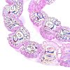 Electroplate Baking Paint Transparent Glass Beads Strands GL-CBA17FF-01I-2