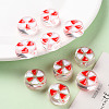 Transparent Enamel Acrylic Beads TACR-S155-005F-6