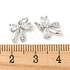 Rack Plating Brass Micro Pave Clear Cubic Zirconia Pendants KK-B093-01B-P-3