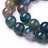Natural Indian Agate Round Beads Strands G-N0120-06-6mm-3