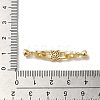 Brass Micro Pave Clear Cubic Zirconia Fold Over Clasps KK-B079-02G-3