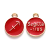 Alloy Enamel Pendants X-ENAM-S124-01A-07F-1