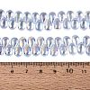 Electroplate Transparent Glass Beads Strands EGLA-N057-01A-01-4