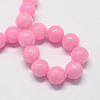 Natural Dyed Yellow Jade Gemstone Bead Strands G-R271-6mm-Y02-3