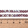 AB Color Plated Transparent Glass Beads Strands GLAA-G127-01-02R-2