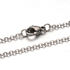 304 Stainless Steel Cable Chain Necklace STAS-L164B-01P-1