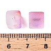 Frosted Glass Beads with Golden Glitter Powder DGLA-NH001-8mm-01J-3
