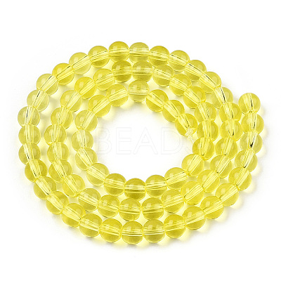 Transparent Glass Beads Strands X-GLAA-T032-T6mm-12-1