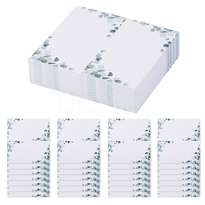 80Pcs Rectangle Paper Table Place Cards AJEW-TA0003-62A-1