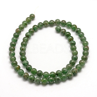 Natural Green Aventurine Beads Strands X-G-E380-02-8mm-1