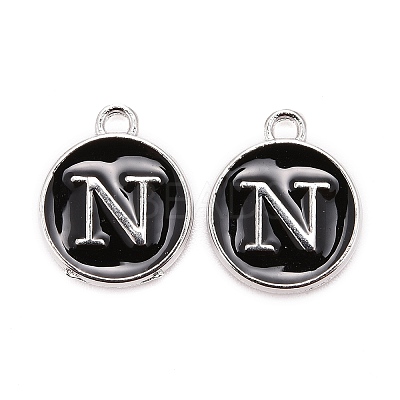 Platinum Plated Alloy Charms LS-ENAM-S118-02N-P-1