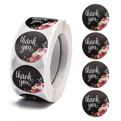 1 Inch Thank You Roll Stickers X-DIY-E023-07M-1