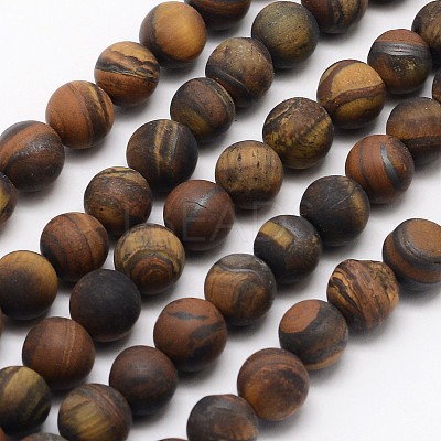 Natural Tiger Eye Beads Strands X-G-D688-10mm-1
