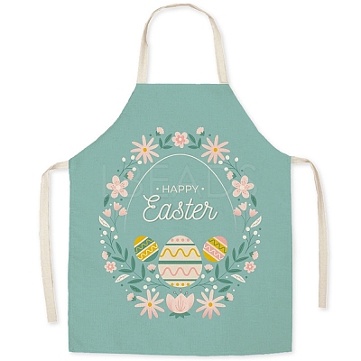 Cute Easter Egg Pattern Polyester Sleeveless Apron PW-WG98916-14-1