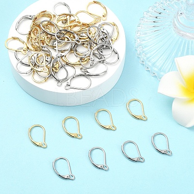 60Pcs 2 Colors 304 Stainless Steel Leverback Earring Findings STAS-YW0002-69-1
