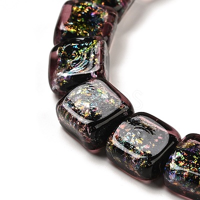 Handmade Dichroic Foil Glass Beads Strands DICH-U001-07J-1