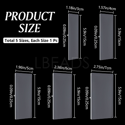5Pcs 5 Styles Acrylic Board TOOL-CP0001-39-1