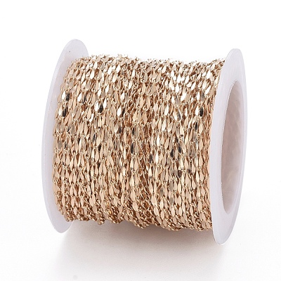 Brass Dapped Curb Chains CHC-R126-03G-1