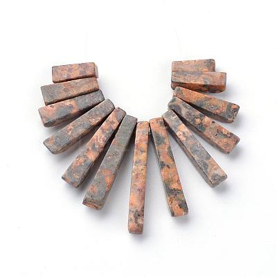 Natural Leopard Skin Jasper Bead Strands G-Q481-69H-1