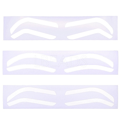 24Pcs 3 Styles Plastic Eyebrow Tattoo Practice Skin AJEW-CP0009-58A-1