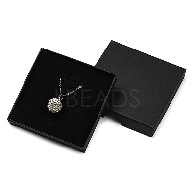 Square Cardboard Paper Jewelry Box CON-D014-01C-02-1