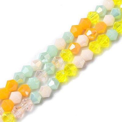 Electroplate Glass Beads Strands X1-EGLA-D018-02D-1
