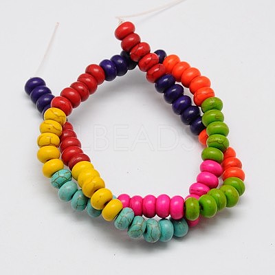 Synthetic Turquoise Beads Strands TURQ-G109-8x5mm-08-1