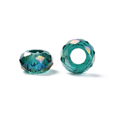 Transparent Glass European Beads GPDL-N005-D14mm-A10-1