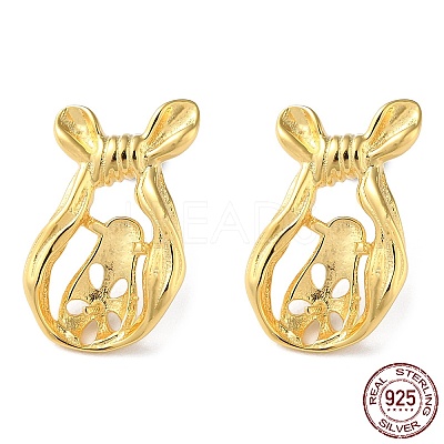 925 Sterling Silver Stud Earring Settings STER-M115-01G-1