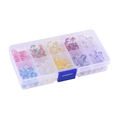 150Pcs 10 Colors Glass Beads GLAA-FS0001-24-1