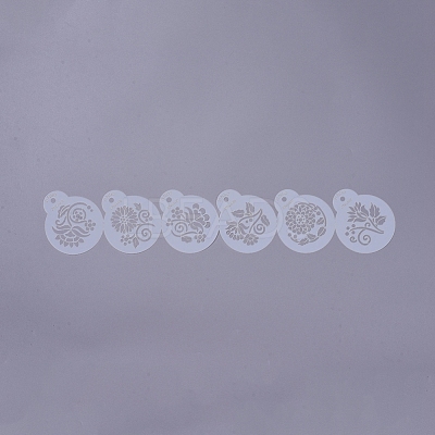 Eco-Friendly Food Grade Plastic Templates Spray Cake Molds DIY-G020-15-1