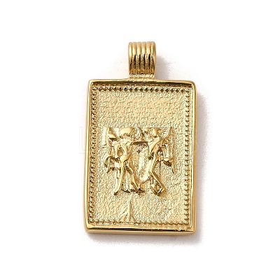 304 Stainless Steel Pendants STAS-L022-306G-03-1
