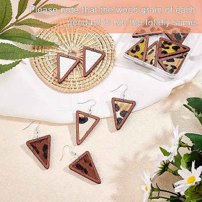 12Pcs 6 Style Eco-Friendly Cowhide Leather Pendants FIND-OC0001-92-1