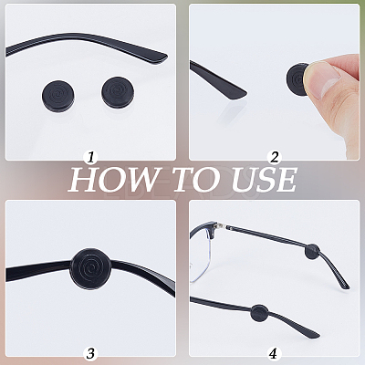48Pcs Silicone Eyeglasses Ear Grip FIND-CN0002-47A-1