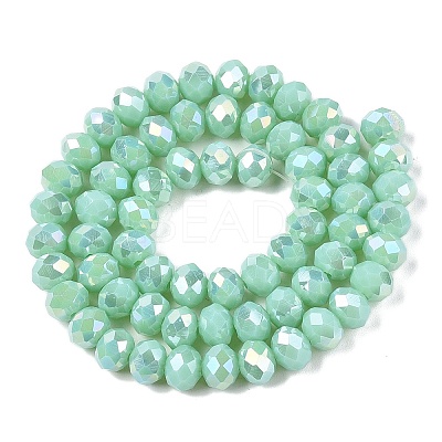 Electroplate Glass Beads Strands EGLA-A044-P8mm-B14-1