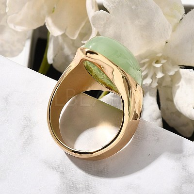 Resin Horse Eye Finger Rings RJEW-R006-01G-04-1