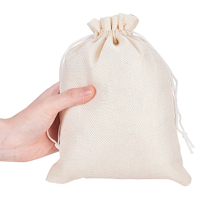 Burlap Packing Pouches Drawstring Bags ABAG-BC0001-07A-18x13-1