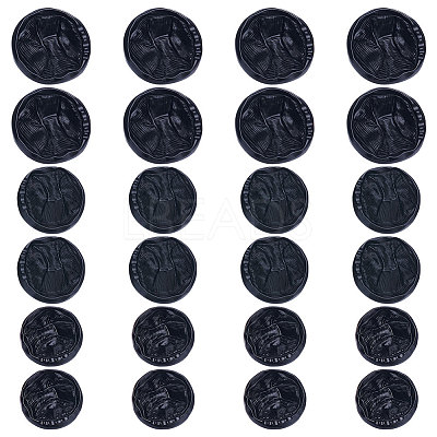 24Pcs 3 Style 1-Hole Alloy Shank Buttons BUTT-GF0001-37-1