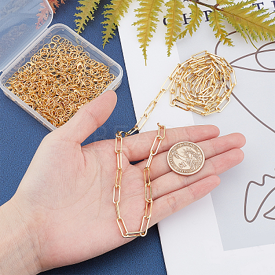 Soldered Brass Paperclip Chains CHC-CA0001-03G-1