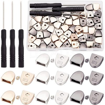 3 Sets 3 Colors Iron No Tie Shoe Lace Tip Decoration Kits DIY-NB0007-85-1