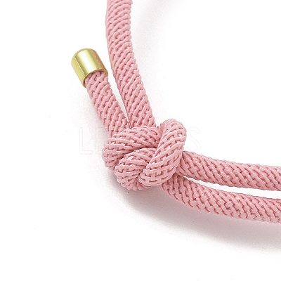 Adjustable Nylon Round Milan Cord Slider Bracelet Making FB-H001-01G-10-1