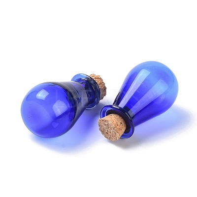 Glass Cork Bottles Ornament AJEW-O032-02A-1