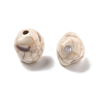 Crackle Opaque Acrylic Beads OACR-Z026-08-1