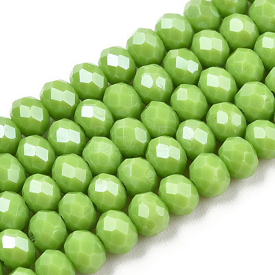 Electroplate Glass Beads Strands EGLA-A034-P2mm-A28-1